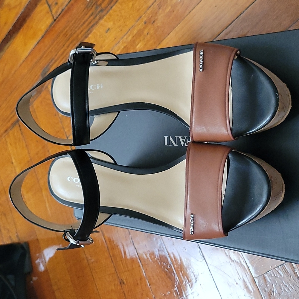 Coach wedge sandal, size 8